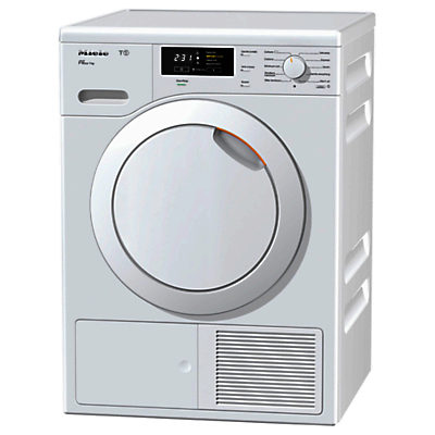 Miele TKB140WP Heat Pump Freestanding Tumble Dryer, 7kg Load, A++ Energy Rating, White Miele TKB140WP Heat Pump Freestanding Tumble Dryer, 7kg Load, A++ Energy Rating, White